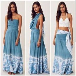 Free people tie dye maxi dress and skirt